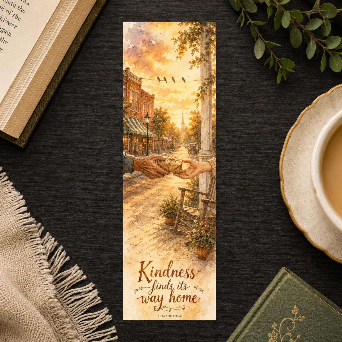 Small Town Kindness Bookmark | Southern Fiction Reader Gift | Generosity Quote Page Marker | Gentle Reads Book Club Gift | Bestseller