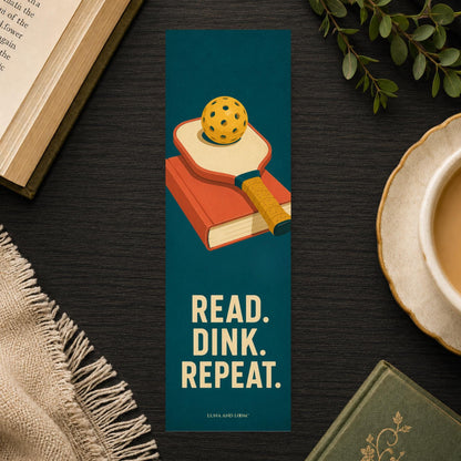 Read Dink Repeat Bookmark | Pickleball Reader Gift | Bookish Sports Page Marker | Player Book Lover Gift