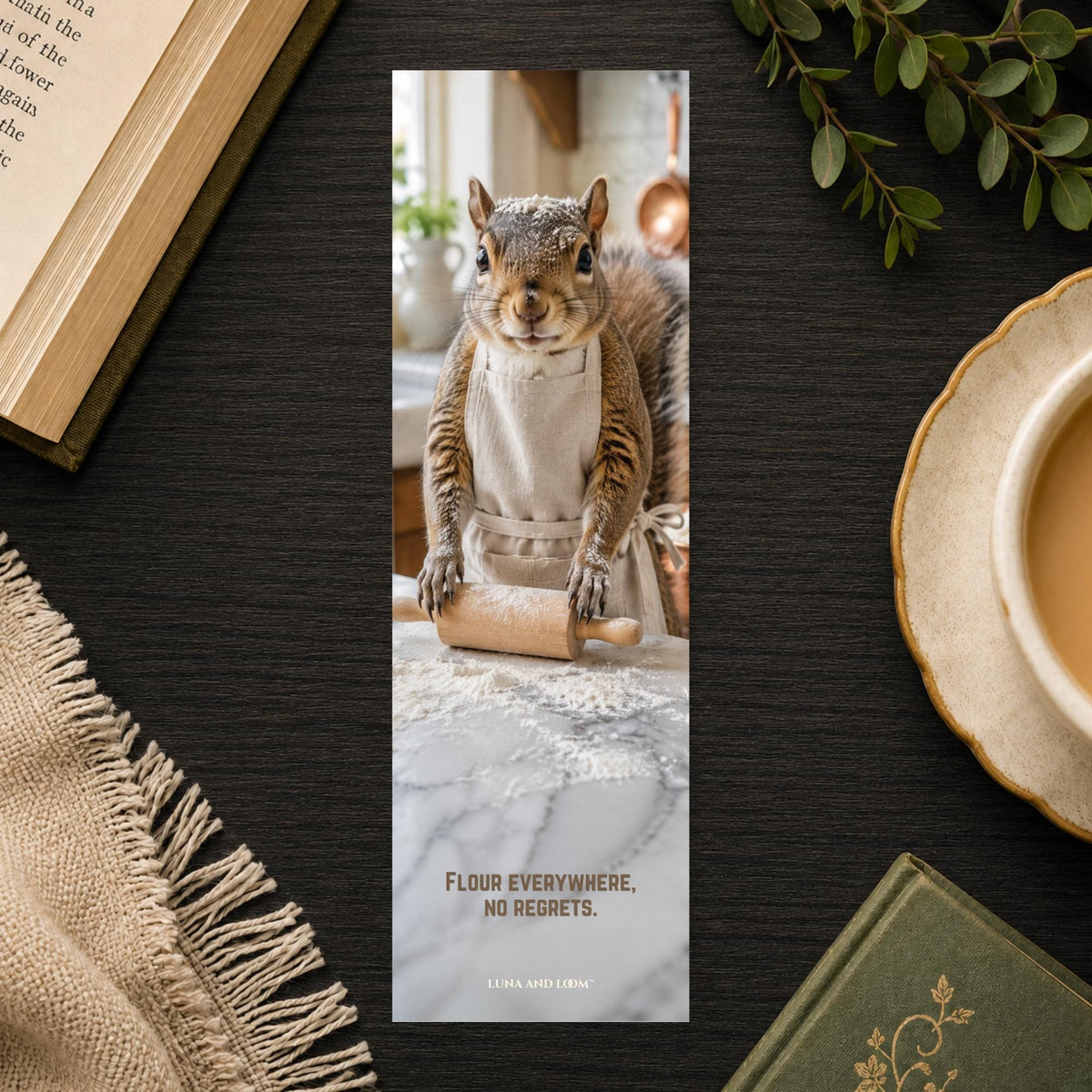 Cute Kitchen Animal Bookmark | Baker Gift | Whimsical Book Lover Present | Squirrel