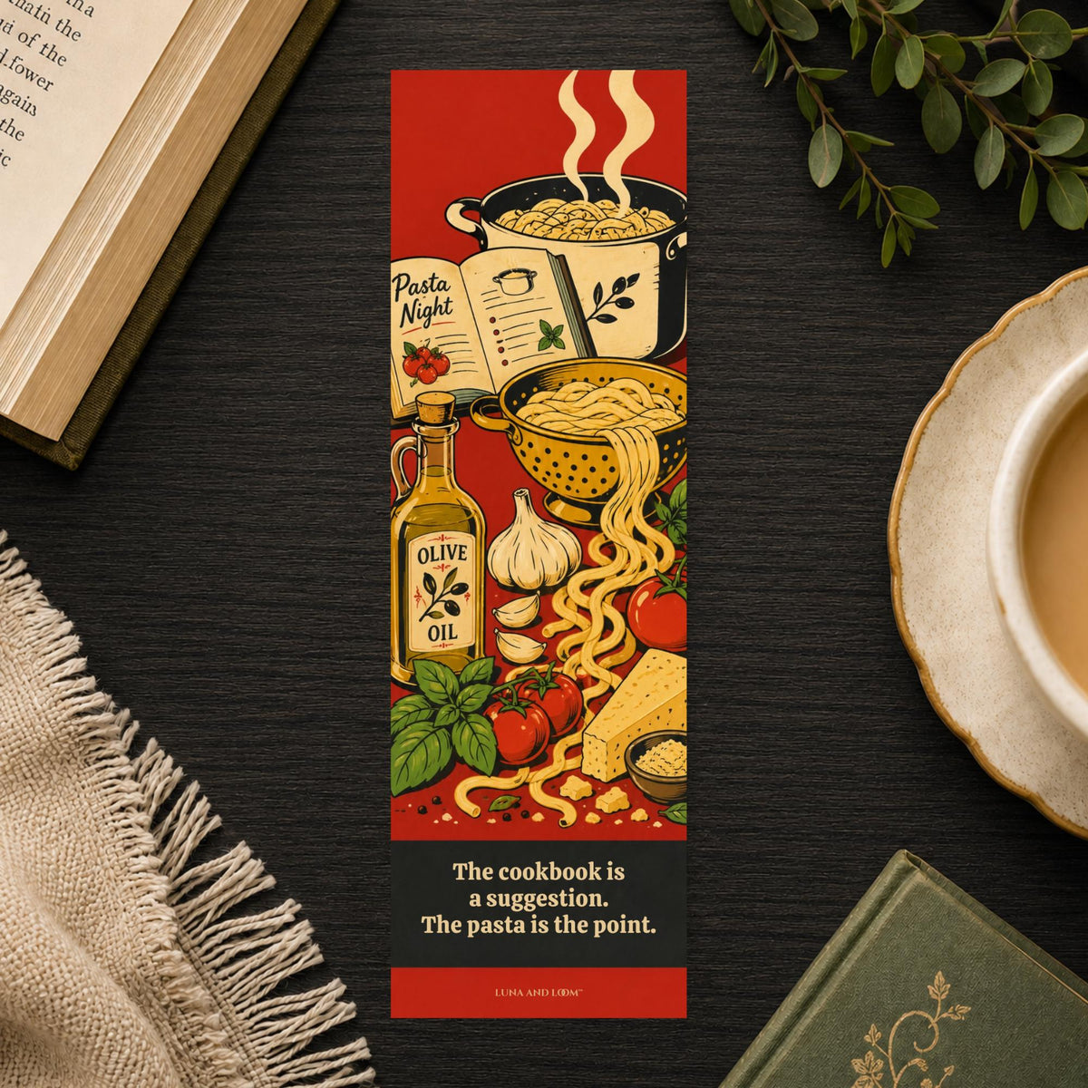 Pasta Bookmark | Italian Kitchen | Funny Cookbook