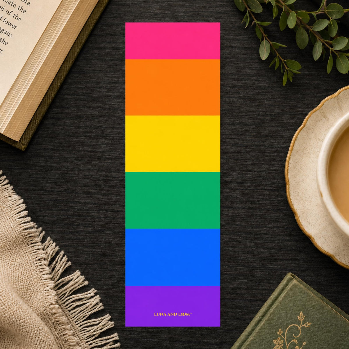 Rainbow Bookmark | Bright Colorful | Bold Graphic Design | No Words | Cheerful | LGBTQ
