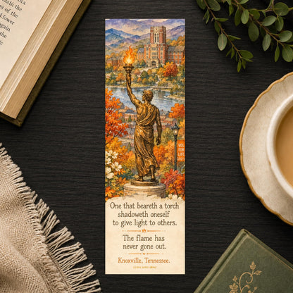College Town Bookmark | Knoxville, Tennessee | University Campus Gift | Student, Alumni, Graduation, Landmark