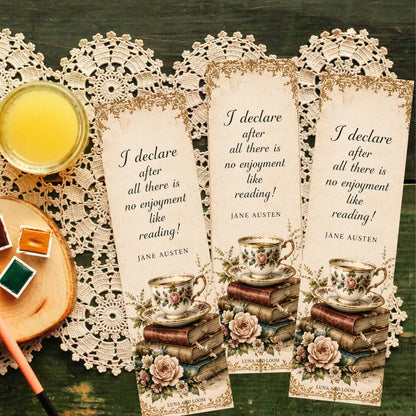 Jane Austen Bookmark | Regency Era Literary Gift | Classic Literature Reader | Pride and Prejudice Inspired