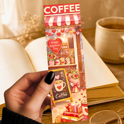 Coffee Shop Bookmark | Valentine's Day | Romance