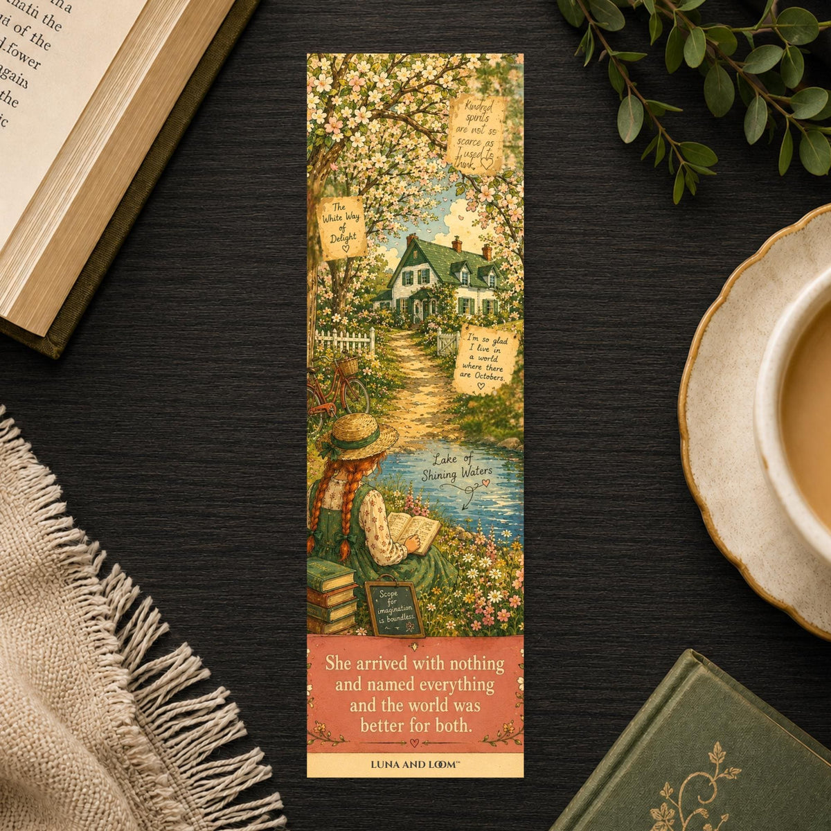Anne of Green Gables Inspired Bookmark | Gilbert | Classic Novel | Victorian | Botanical | Prince Edward Island