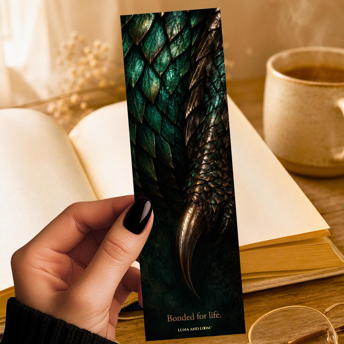 Bonded for Life Bookmark | Dragon Rider Romance | Fantasy Romance Gift | BookTok Present