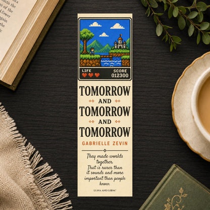 Tomorrow Inspired Bookmark | Fiction Novel | Gabrielle Zevi | Video Games