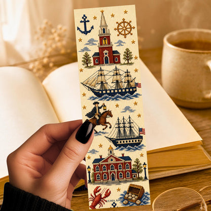 Boston Harbor Bookmark | Cross Stitch Print | Revolutionary History