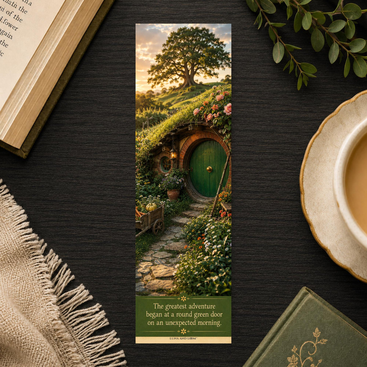 Hobbit Hole Bookmark | Fantasy Adventure | Green Door Cottage | Shire | Adventure