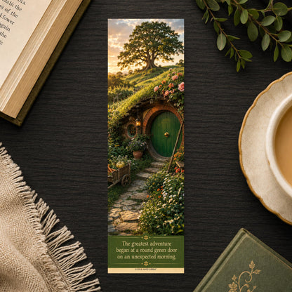 Hobbit Hole Bookmark | Fantasy Adventure | Green Door Cottage | Shire | Adventure