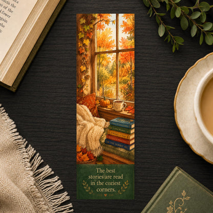 Cozy Books Bookmark | Book Lovers | Clubs | Fall and Autumn
