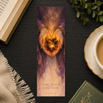 Some Spells Cost Everything Bookmark | Dark Fantasy Quote Gift | Cupped Embers Page Marker | Romantasy Gift