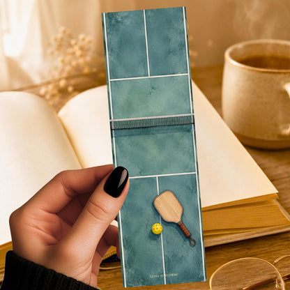 Pickleball Court Bookmark | Paddle Sport Gift | Court Diagram Page Marker | Pickleball Player Book Lover Gift