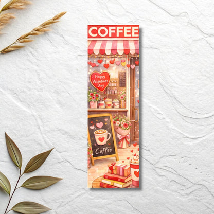 Coffee Shop Bookmark | Valentine's Day | Romance