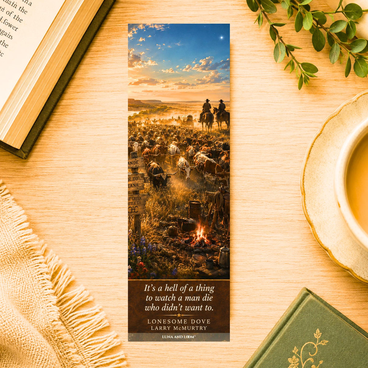 Cattle Drive Bookmark |  Western Classic Novel | Wild West | Call | Montana