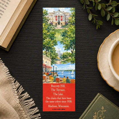 College Town Bookmark | Madison, Wisconsin | University Gift | Student, Parent, Alumni, Graduate