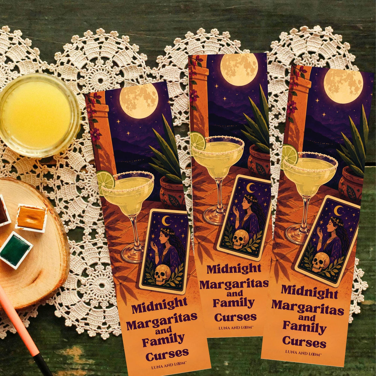 Midnight Margaritas Bookmark | Witchy Sisters Quote Gift | Tarot Card Page Marker | Practical Magic Gift