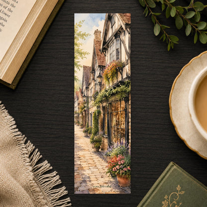 Biltmore Village Bookmark | Asheville Area Gift | Tudor Shopfront Page Marker | Village Charm Book Lover Gift