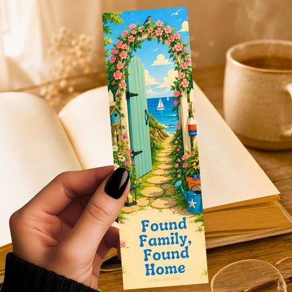 Found Family Found Home Bookmark | Cozy Fantasy Quote Gift | Garden Gate Page Marker | Book Lover Gift