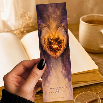 Some Spells Cost Everything Bookmark | Dark Fantasy Quote Gift | Cupped Embers Page Marker | Romantasy Gift