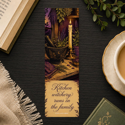 Kitchen Witchery Bookmark | Practical Magic Quote Gift | Mortar Pestle Page Marker | Witchy Family Gift