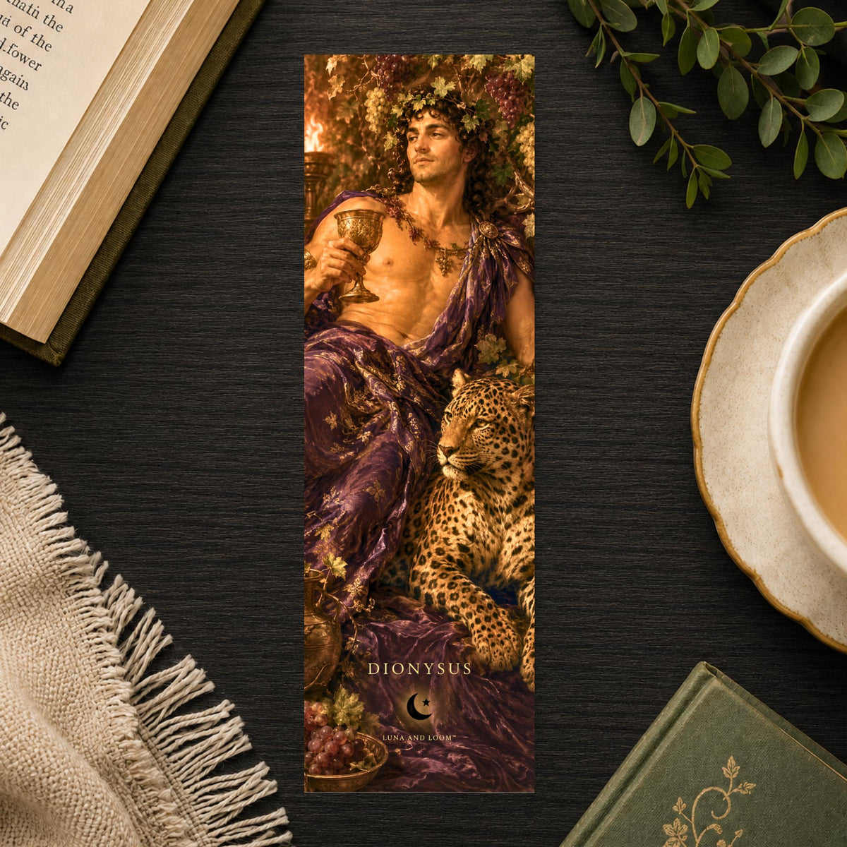 Dionysus Bookmark | Greek Mythology Gift | Grapevine Page Marker | Mythology Lover Gift