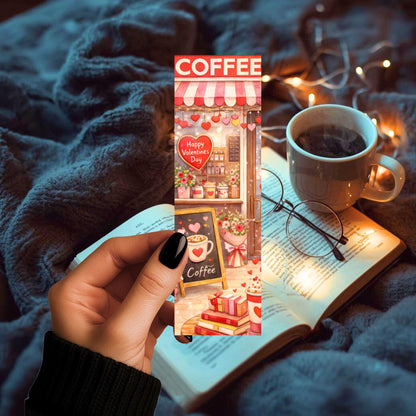 Coffee Shop Bookmark | Valentine's Day | Romance