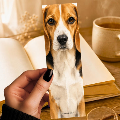 Beagle Bookmark | Realistic Dog Portrait | Watercolor Pet