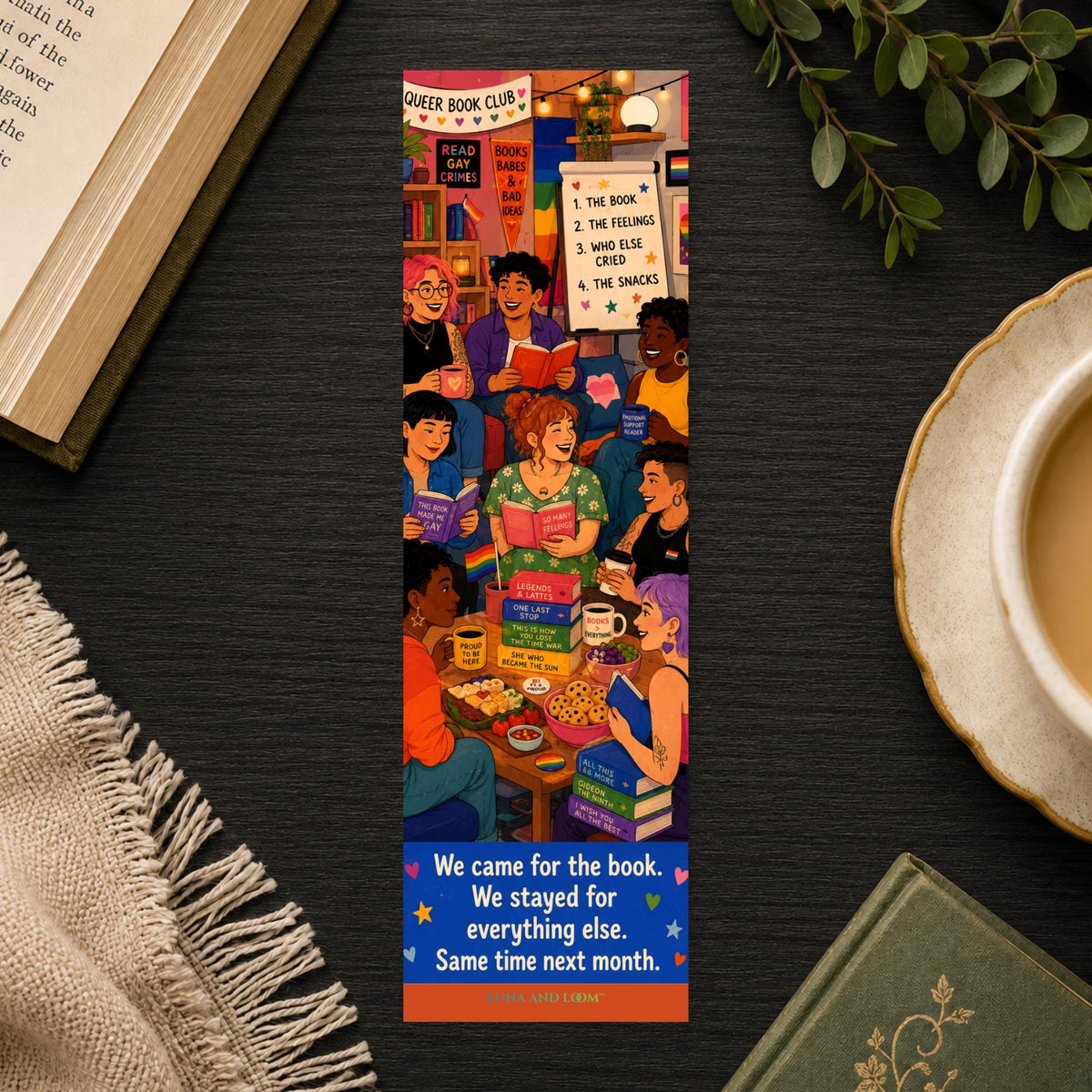Queer Book Club Bookmark | Gay Pride Month | LGBTQIA | Lesbian | Nonbinary