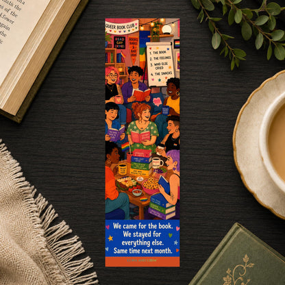 Queer Book Club Bookmark | Gay Pride Month | LGBTQIA | Lesbian | Nonbinary