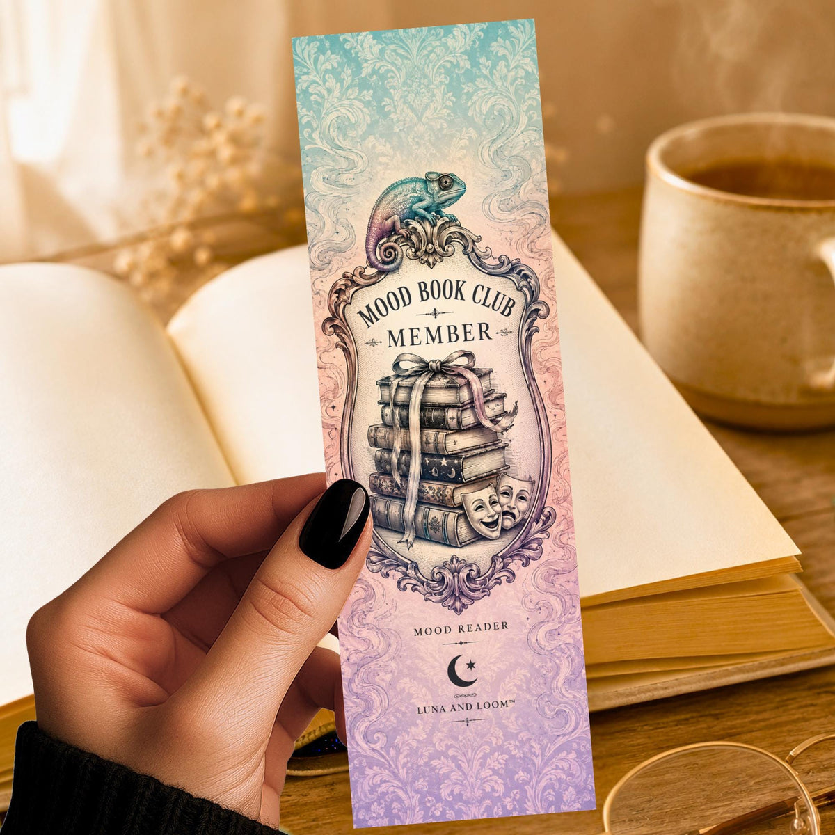 Mood Book Club Member Bookmark | Eclectic Reader Gift | Badge Page Marker | Book Club Gift