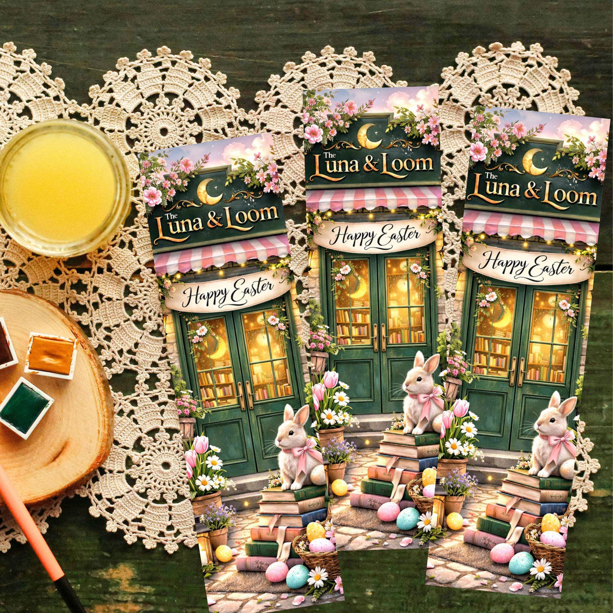 Easter Bookstore | Bookmark | Spring | Luna and Loom