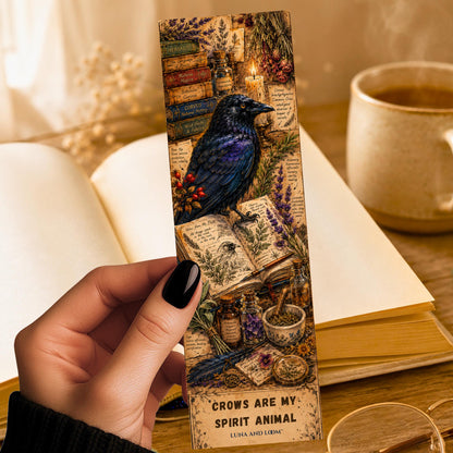 Crows are My Spirit Animal Bookmark | Witchy Vibes | Gothic | Dark Academia