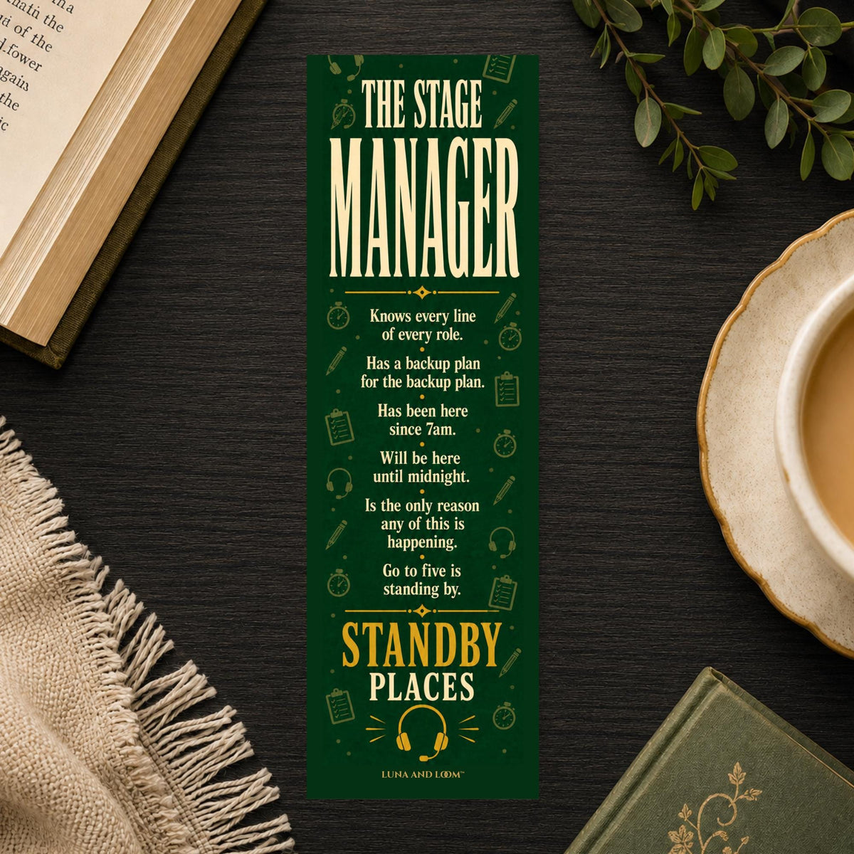 Stage Manager Bookmark | Theater Humor | Drama | Performing Arts | Broadway