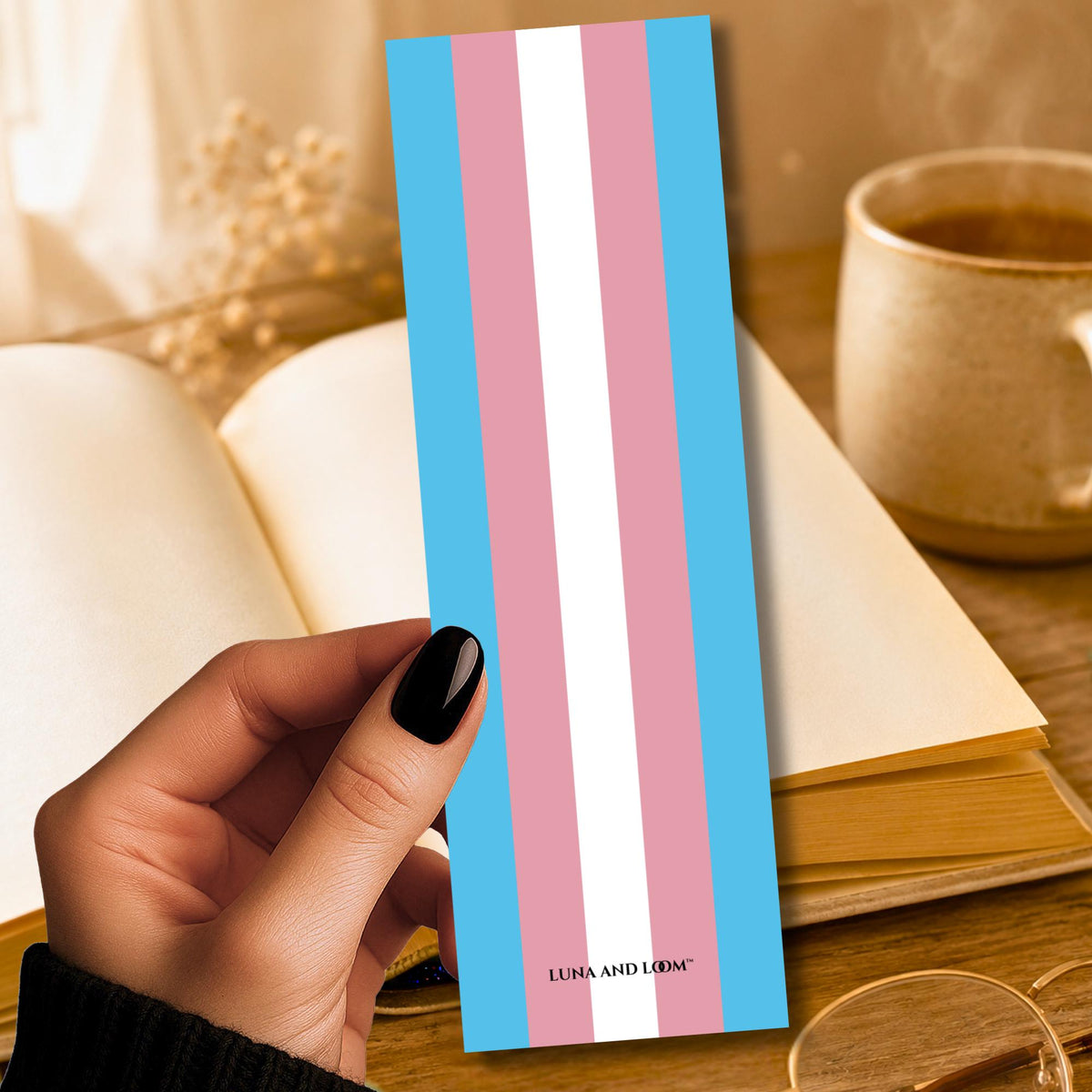 Trans Pride Bookmark | LGBTQ+ Reader Gift | Pastel Pride | Inclusive Literary Bookmark | Book Love | Luna And Loom