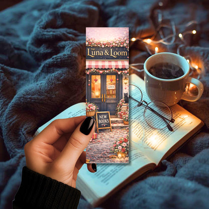 Bookshop Storefront Bookmark | The Luna and Loom | Valentine's Day