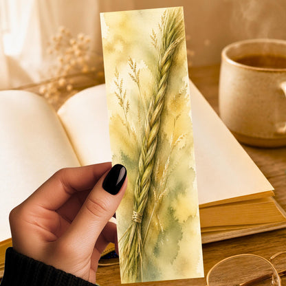 Braided Sweetgrass Bookmark | Nature Writing Reader Gift | Botanical Page Marker | Gratitude Book Lover Gift
