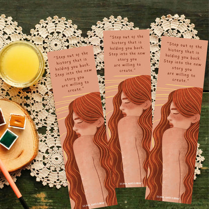 Inspiring Woman Quote Bookmark | Write Your Story | Strong Women | Girl, Teens, Adults, Children | Books