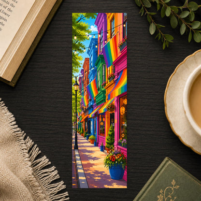 Commercial Street Bookmark | Provincetown Gift | Colorful Storefront Page Marker | P-Town Book Lover Gift