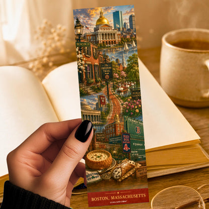 Boston Bookmark | Fenway Park | City Skyline | MIT | Harvard | Beacon Street | US History