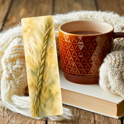 Braided Sweetgrass Bookmark | Nature Writing Reader Gift | Botanical Page Marker | Gratitude Book Lover Gift