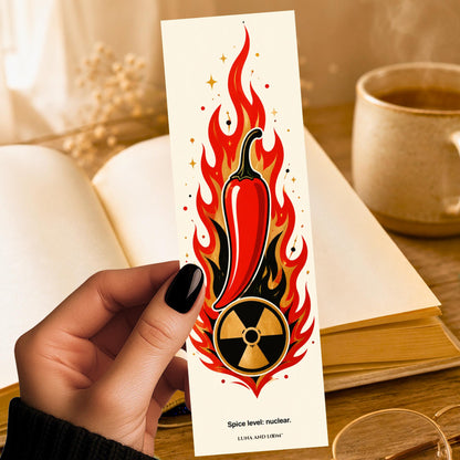 Spice Level Nuclear Bookmark | Funny Romance Reader | Spicy Book Gift | Romantasy Present