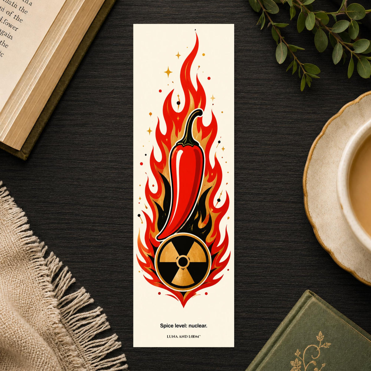 Spice Level Nuclear Bookmark | Funny Romance Reader | Spicy Book Gift | Romantasy Present