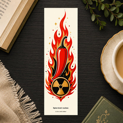 Spice Level Nuclear Bookmark | Funny Romance Reader | Spicy Book Gift | Romantasy Present