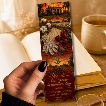 Gone With The Wind Bookmark | Southern Gothic Bookmark | Classic Literature Bookmark | Literary Gift for Readers | Vintage Southern