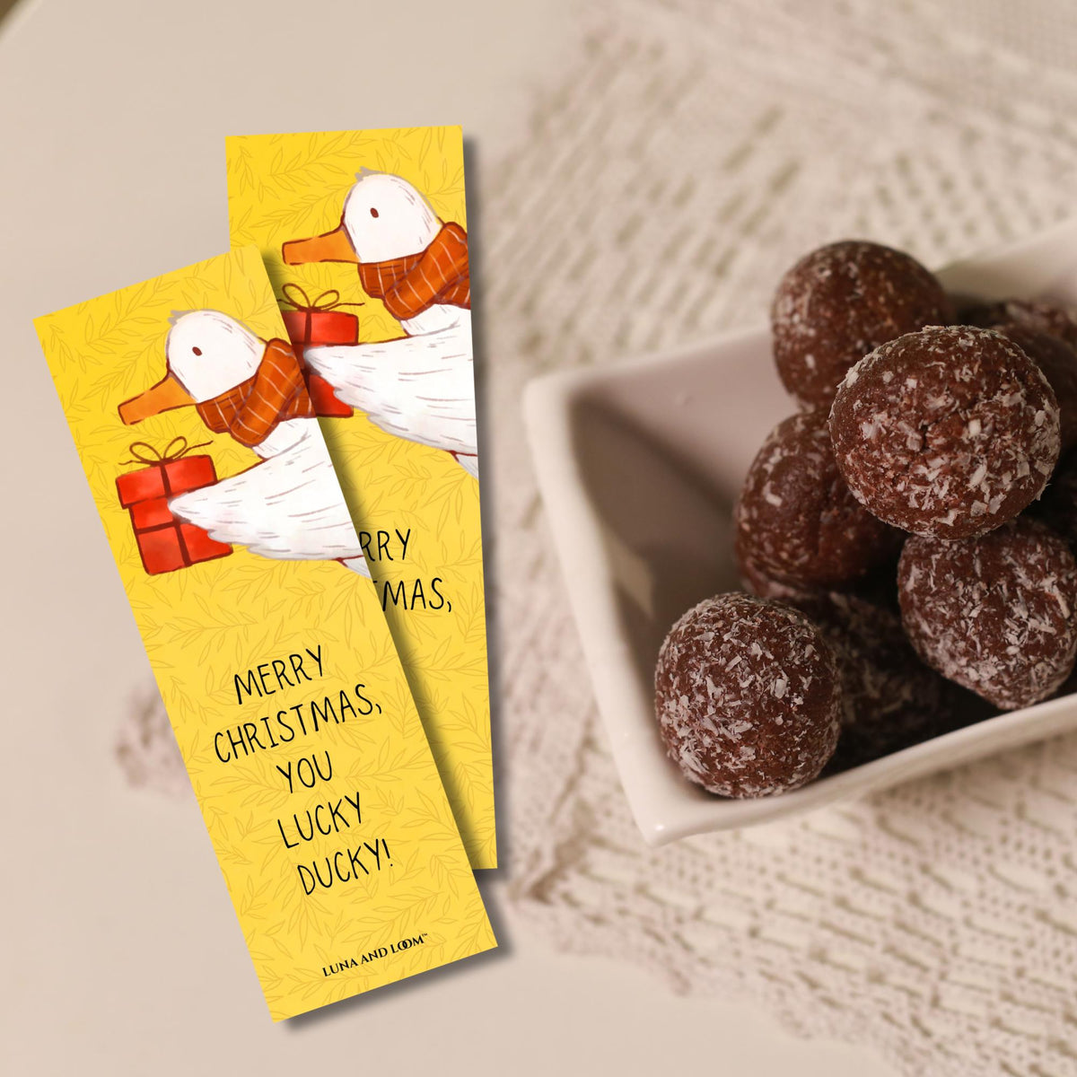 LUCKY DUCK BOOKMARK | MerryChristmas | Stocking Stuffer | Gift Tag