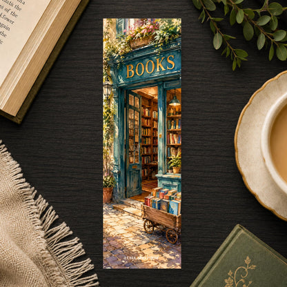 BLUEGREEN BOOKSTORE BOOKMARK | Book Lovers | BookTok | Bookstagram | Stocking Stuffers | Reading Gifts | Book Clubs
