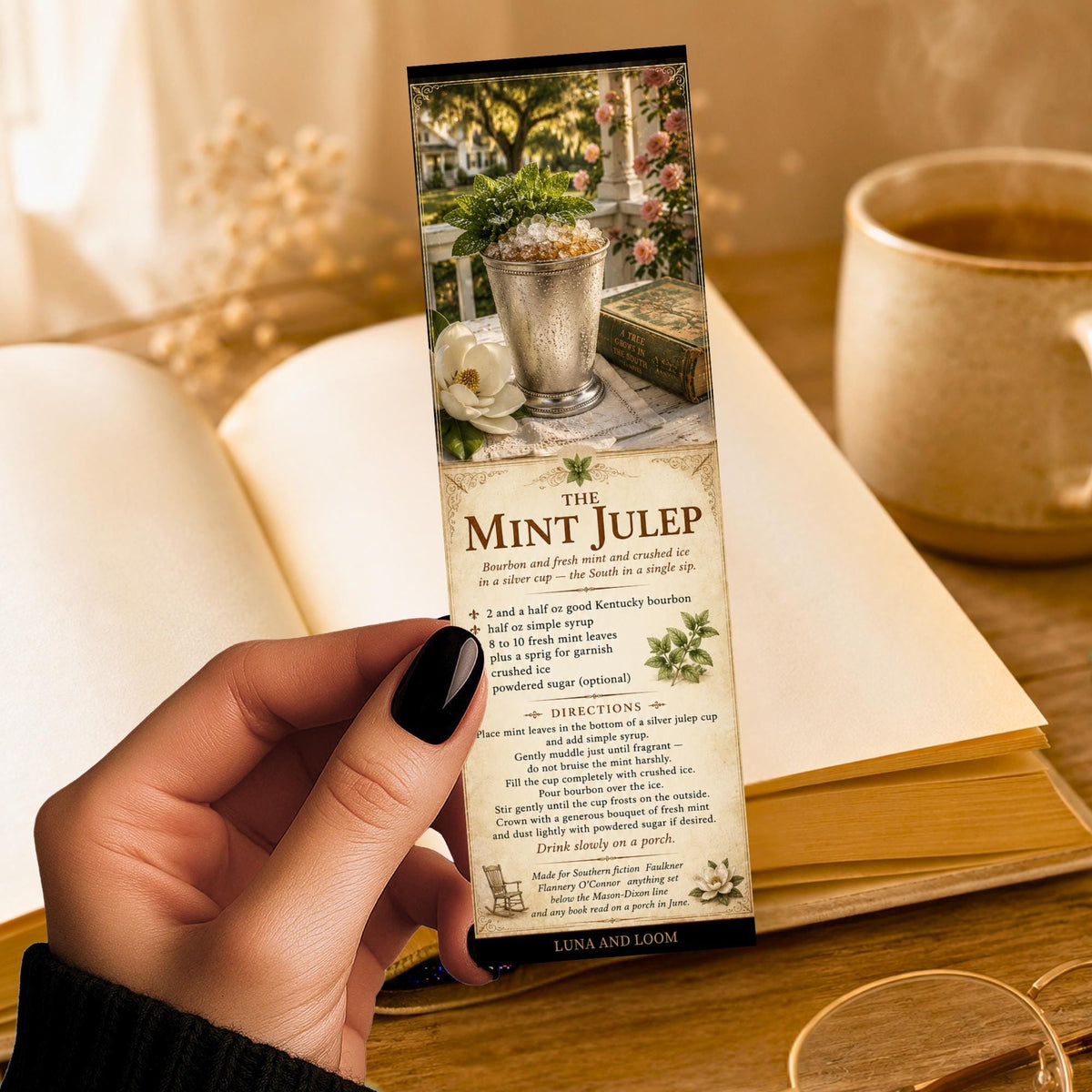 Mint Julep Bookmark | Southern Cocktail | Kentucky Derby Aesthetic | Southern Reader Gift | Literary | Bourbon |