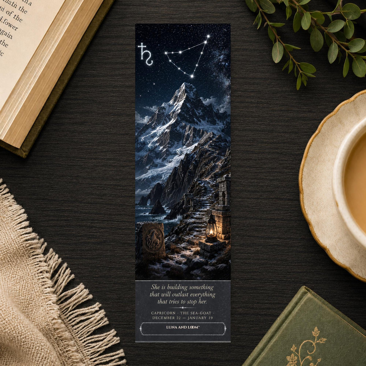 Capricorn Bookmark | Birthday Gift | Sea-Goat Zodiac | Astrology Book Lover | Earth Sign