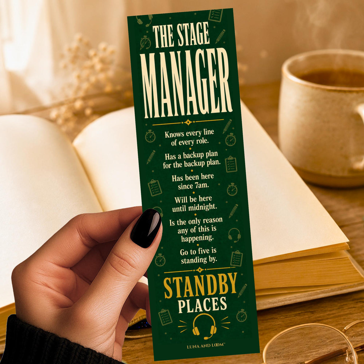 Stage Manager Bookmark | Theater Humor | Drama | Performing Arts | Broadway